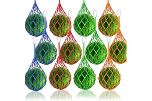 WHISTENFLA 12 Pack Melon Hammocks Cradles, Melon Hammock Mesh Bags for Trellis, Heavy Duty Watermelon Nets with Hooks, Breathable, Durable & Easy - Install Fruit Support Net