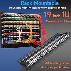 Lysymixs 24 Port RJ45 Patch Panel Cat6 STP Feed