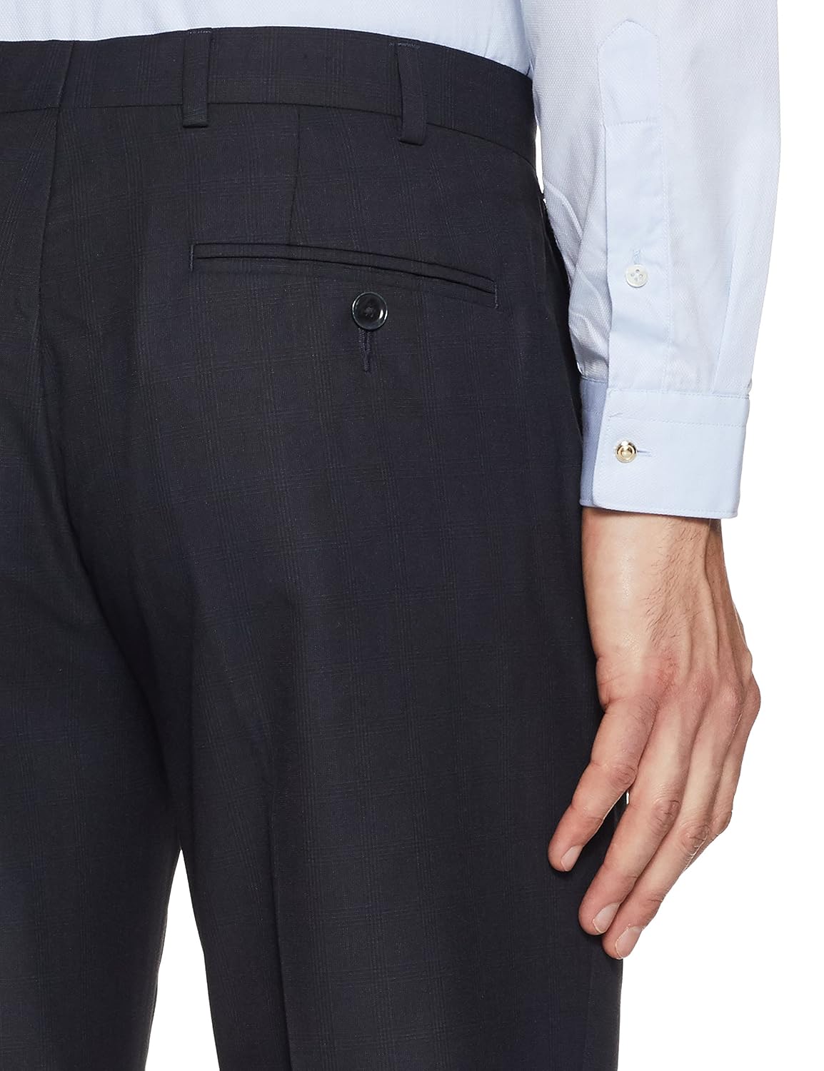 raymond men's relaxed fit formal trousers