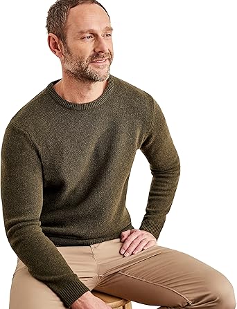 men's green crew neck jumper