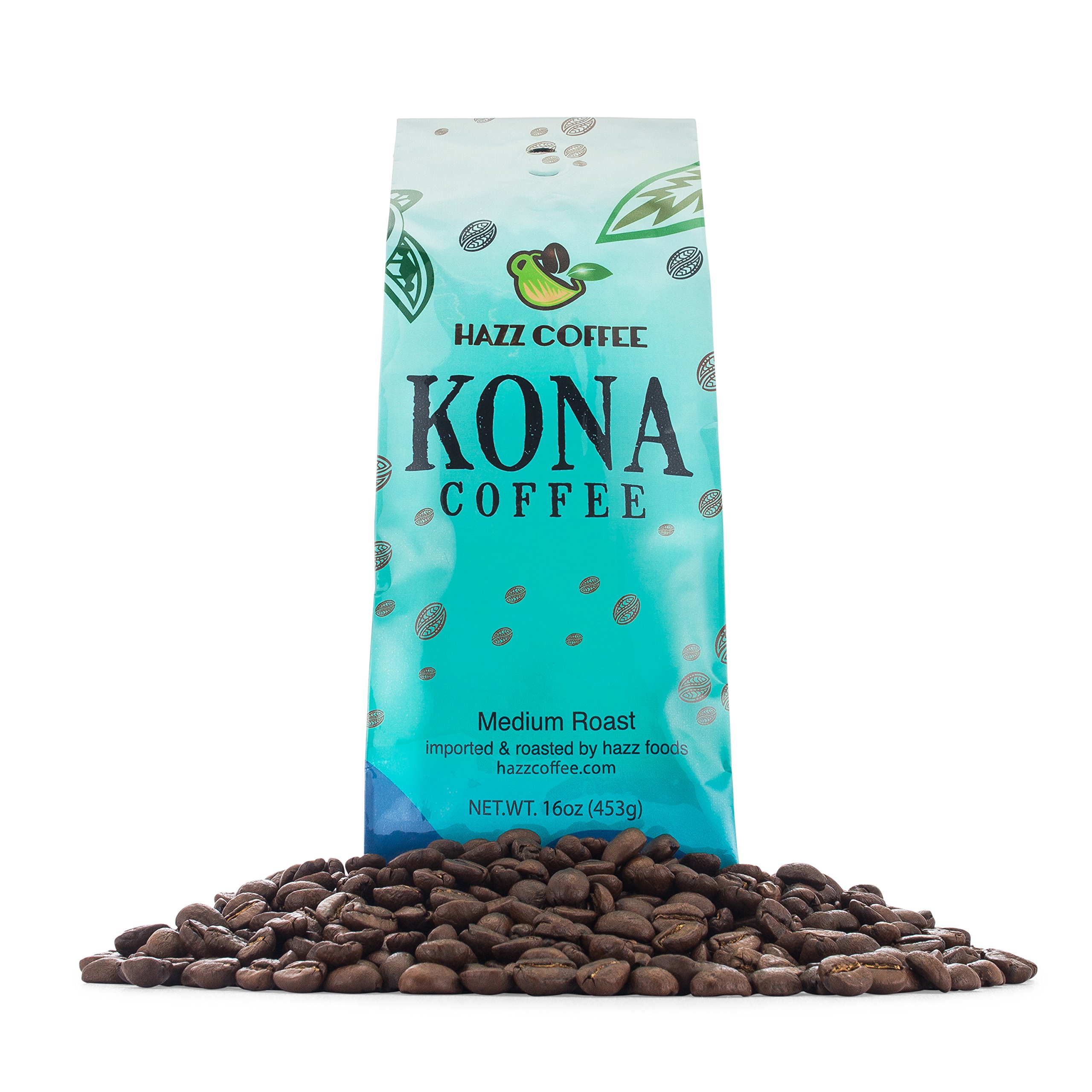 Hawaiian Kona Coffee (MediumDark Roast) Pure, Natural Whole Beans