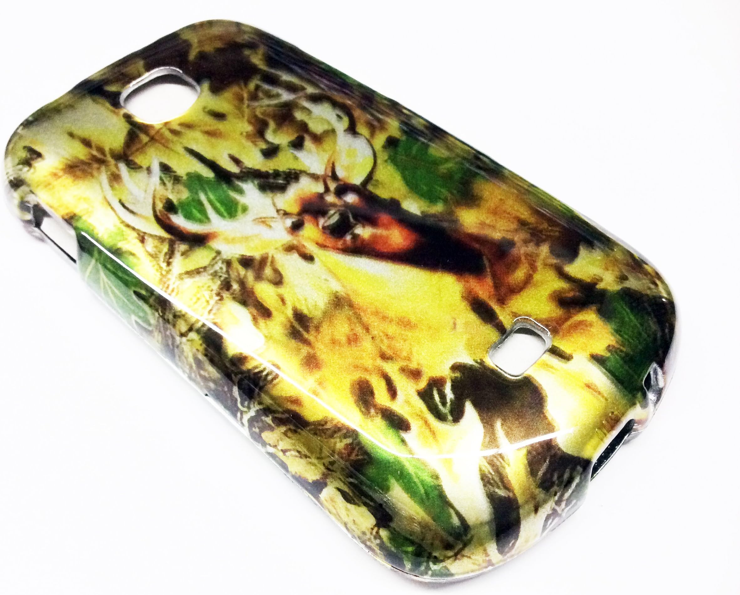 For Samsung Galaxy Legend i200PP Hard Phone Cover Case - Deer + Happy Face Phone Dust Plug
