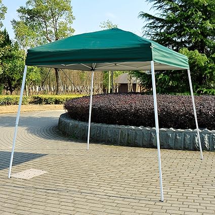 Outsunny 8 X 8ft Outdoor Easy Pop Up Tent Instant Party Canopy Shelter Market Sun Shade With Carrying Bag Green Amazon Ca Sports Outdoors