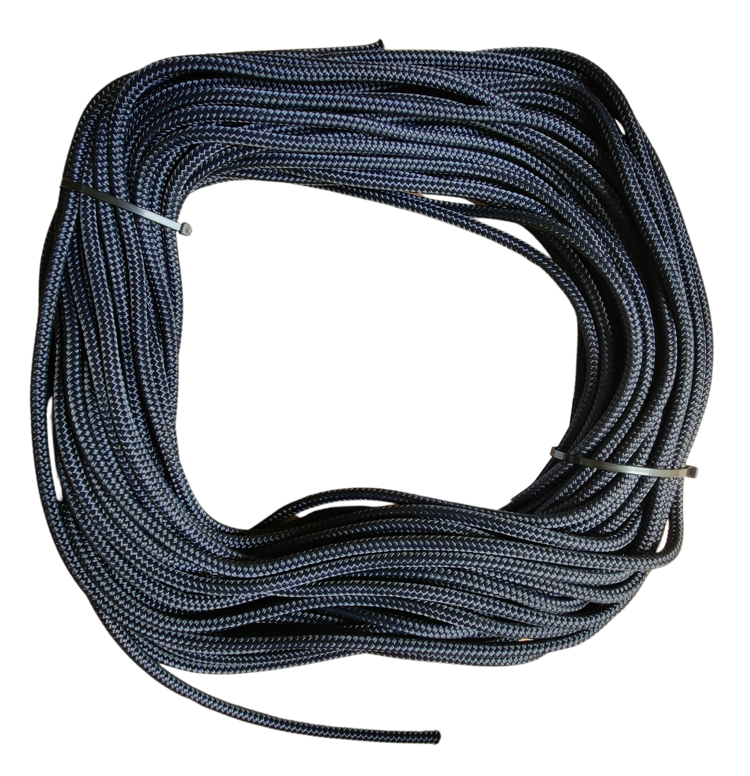 6mm Double-Braided Polyester Rope for Sailing Boating Yachts Dinghies Equestrian Exercise Multi-Use Weather Resistant (Navy, 30 metres)