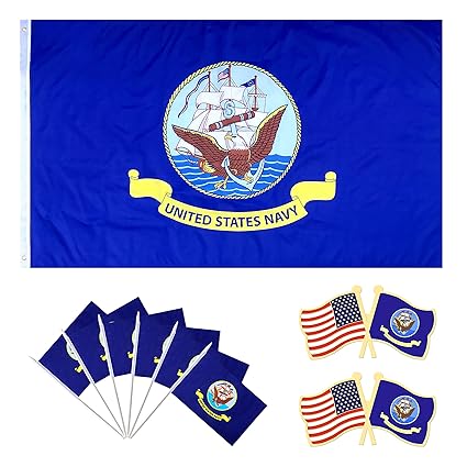 Amazon Com Consummate Us Navy Flag 3x5 12 Pack United States
