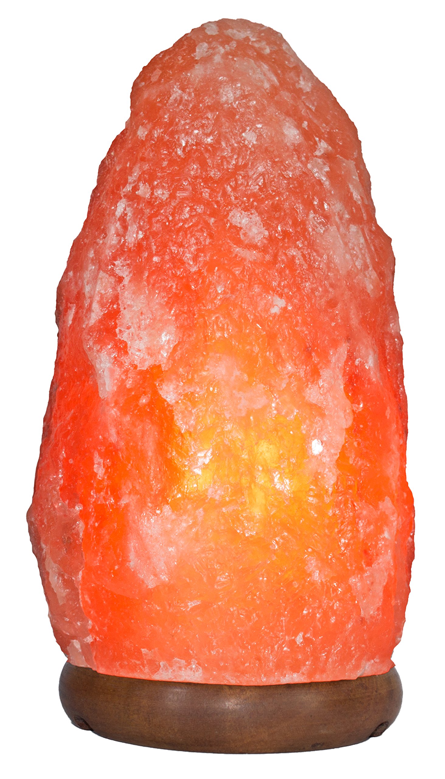 Heavy 10 lbs Himalayan Salt Lamp with Dimmer Switch Cord and wood base