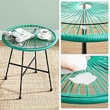 SONGMICS 3-Piece Garden Patio Set Glass Top Table 2 Chairs GGF013C02 view 6