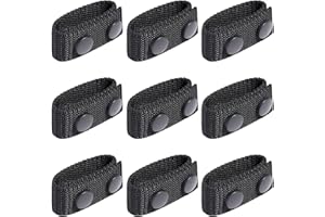 Mihoutal 9 Pcs Belt Keepers for Duty Belt, Black Nylon Keepers, Fits 2" Wide Police, Tactical, Utility Belts, Heavy-Duty, Anti-Sag, Wear-Resistant