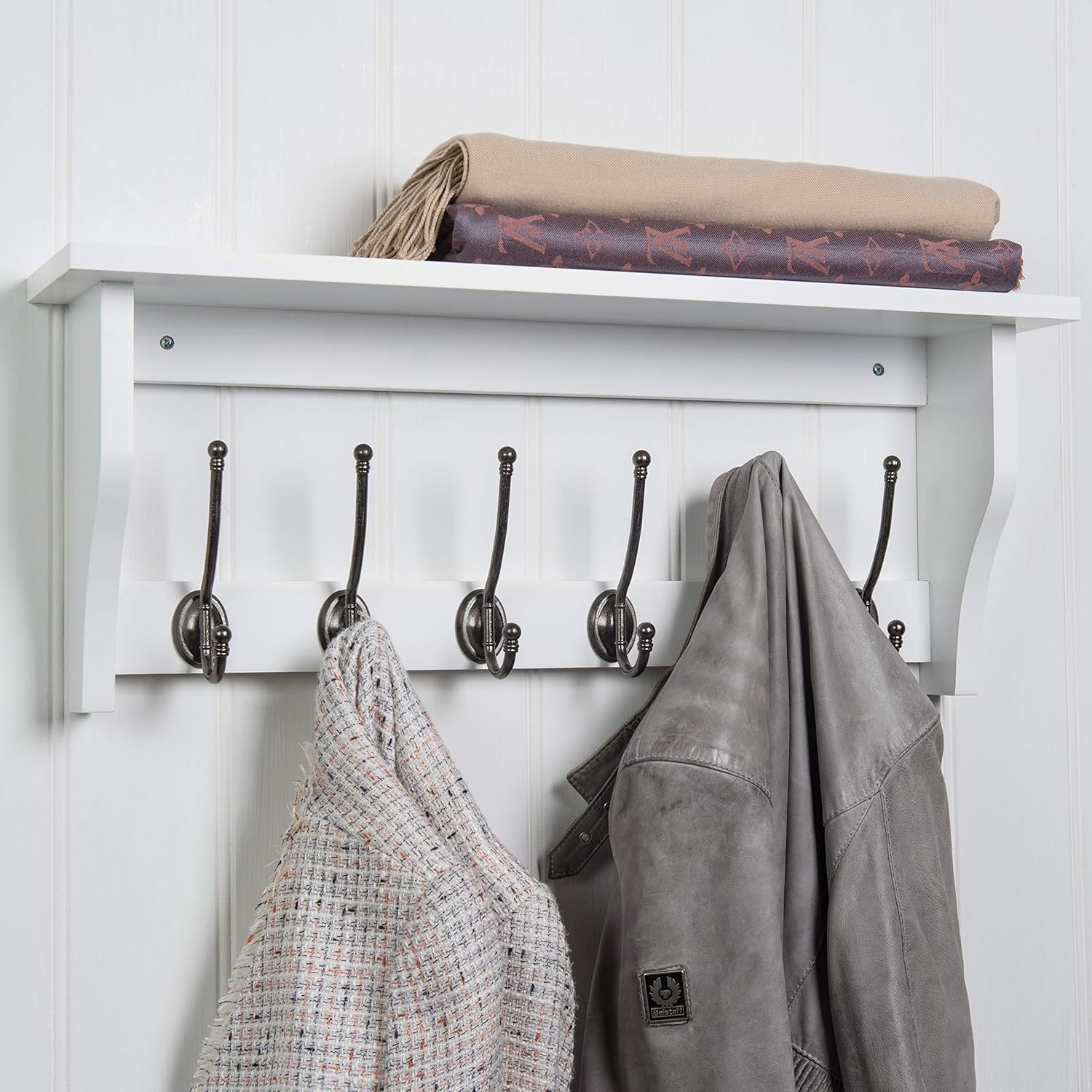 Wall Coat Racks Home & Kitchen H27cm x W65cm x D14cm Entryway Organizer