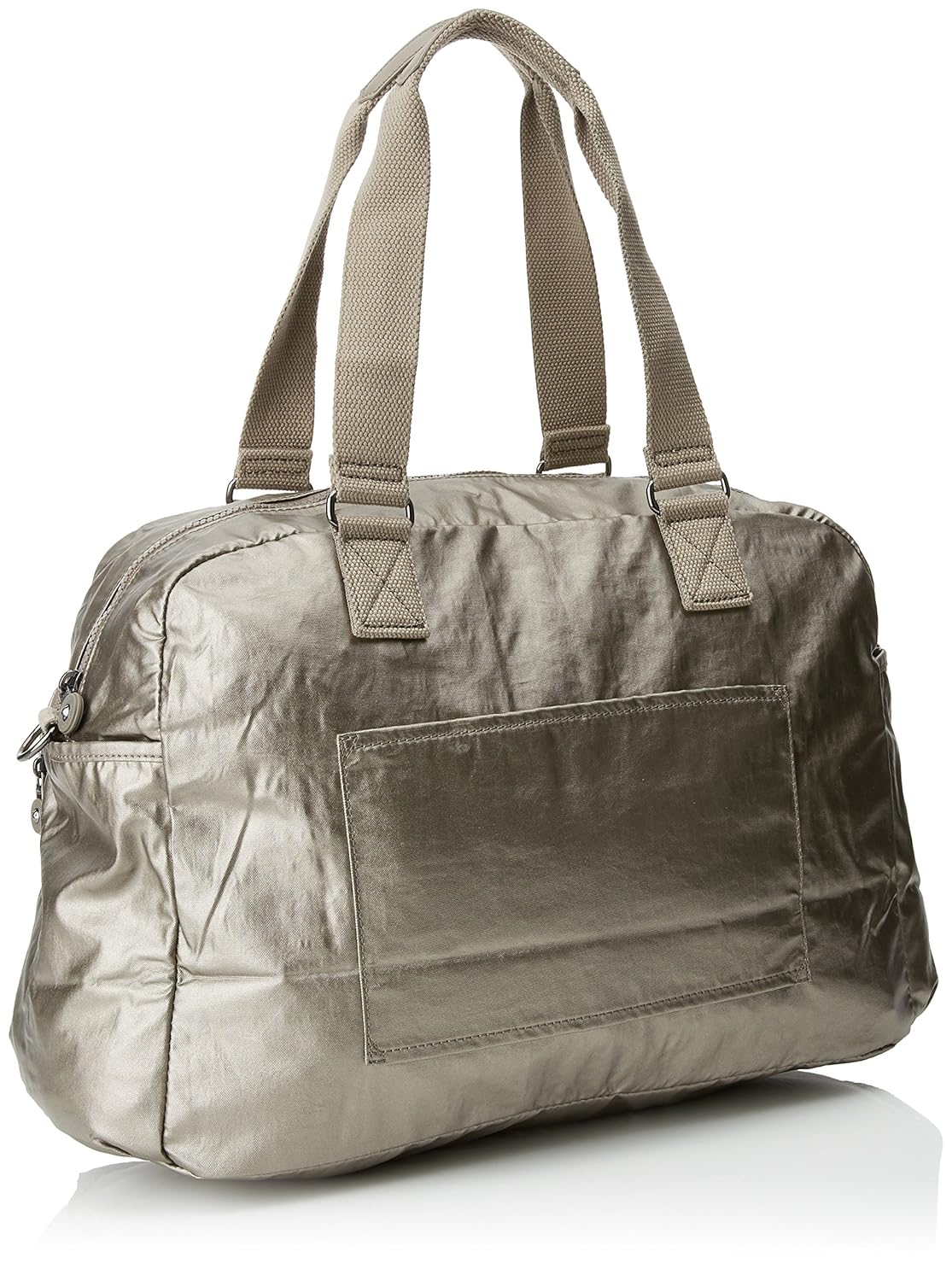 kipling travel tote - july bag metallic pewter,f