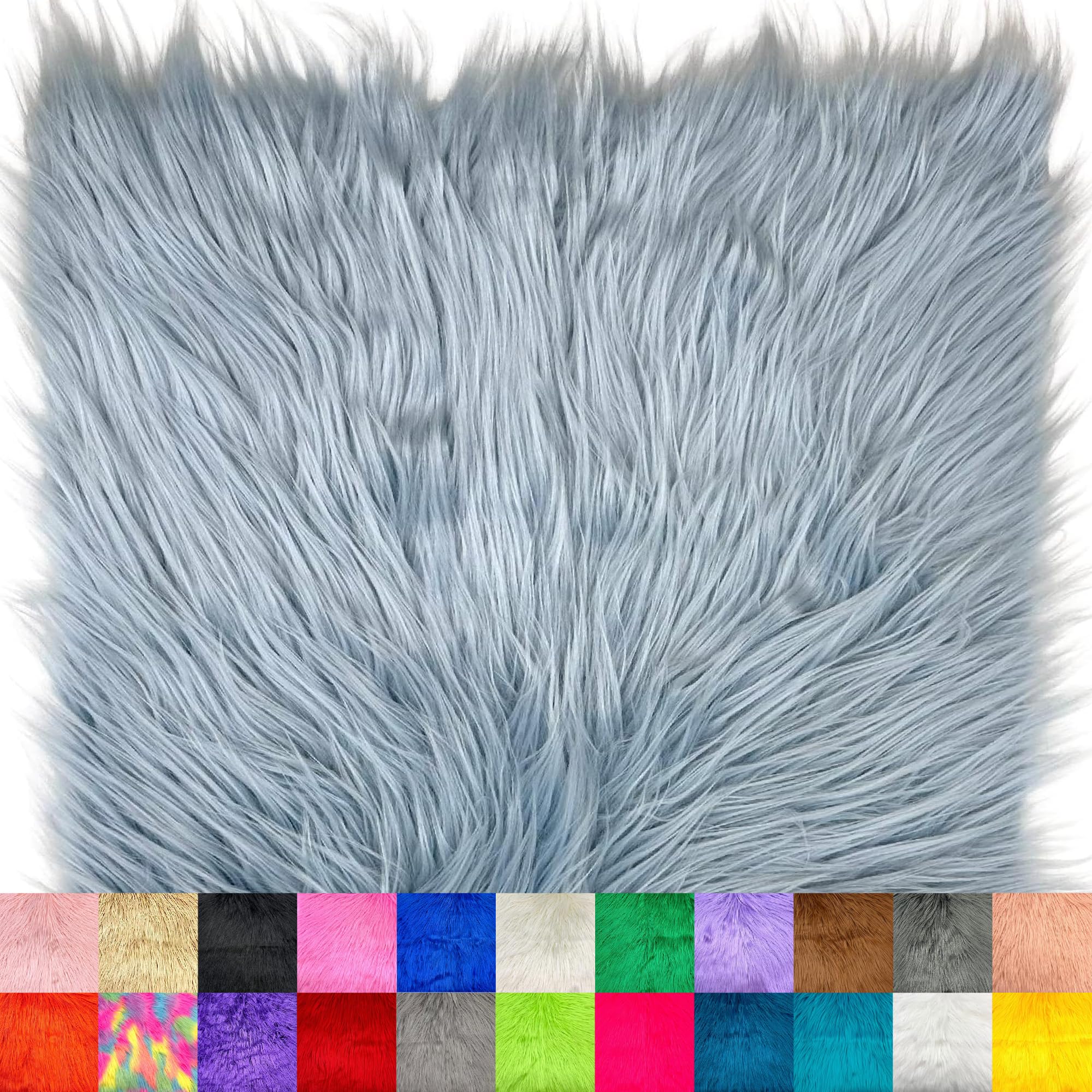 Ice Fabrics Faux Fur Fabric Squares - 20x20 Inches