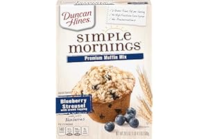 Duncan Hines Simple Mornings Blueberry Streusel Premium Muffin Mix, 20.5 oz