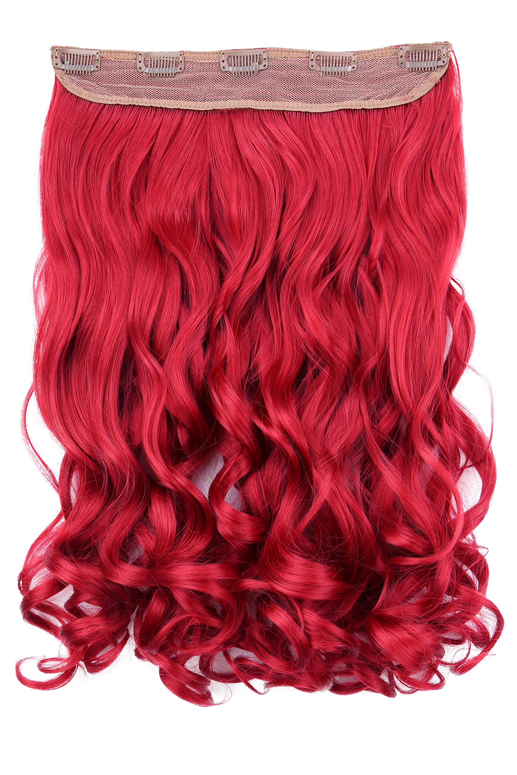 CAISHA 16" Clip In Extensions Hair Extensions Hairpiece Wavy Intense Red C61-1 — image 1