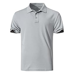 KAOKLRNI Men's Quick-Dry Active Polo Shirts Short