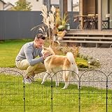 SARSTRY Decorative Garden Fence 10 Panels 3.3m Rustproof Metal Border view 6