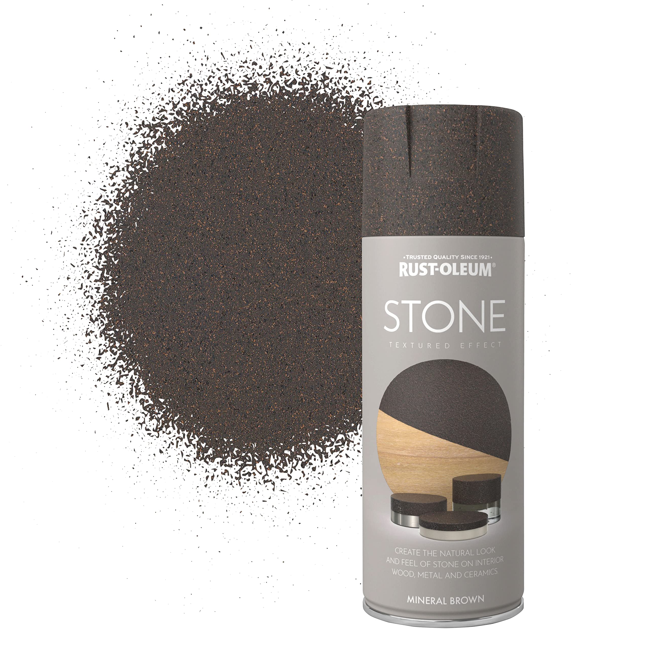 Rust-Oleum 400ml Stone Spray Paint - Mineral Brown