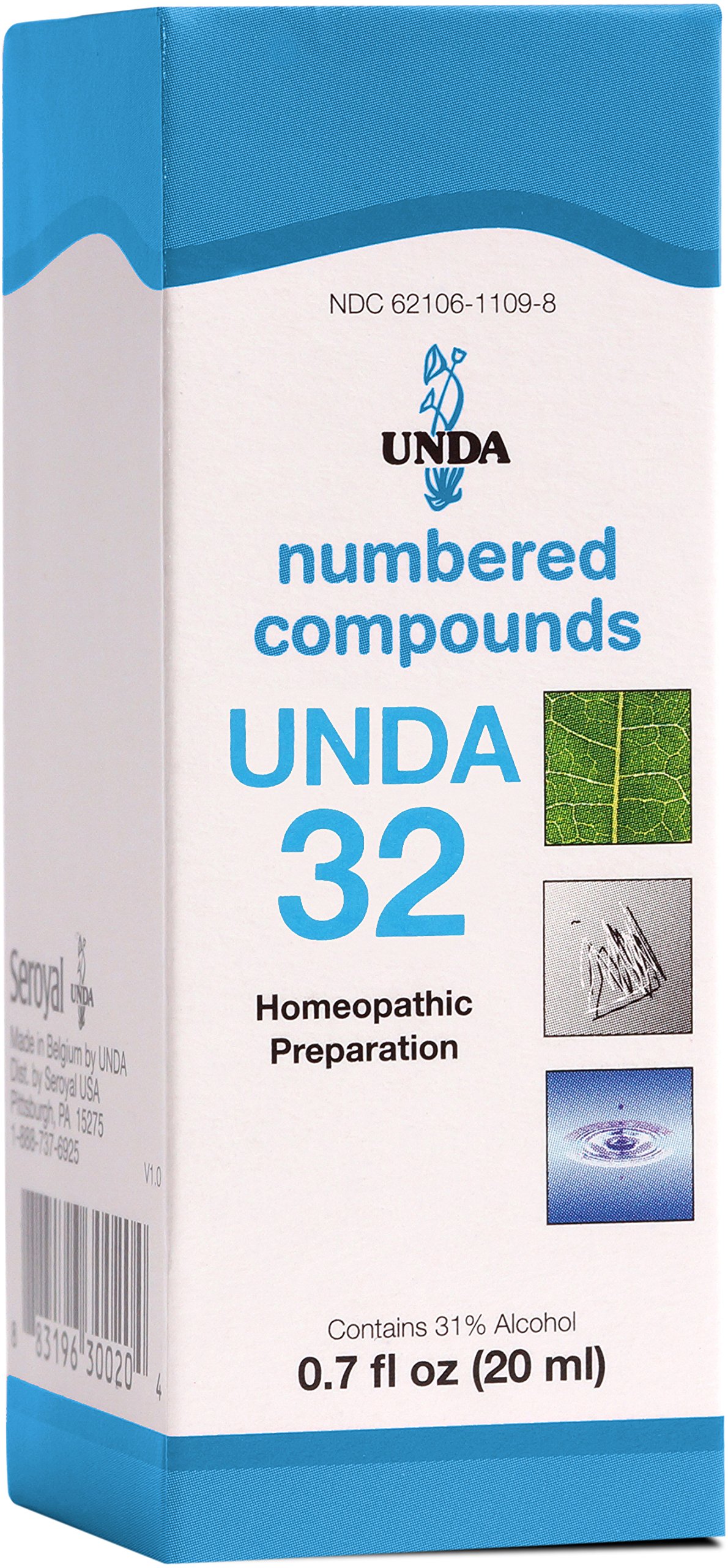 UNDA32 Numbered Compounds | Homeopathic Preparation | 0.7 fl. oz.
