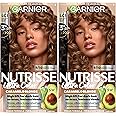 Garnier Nutrisse Ultra Color Nourishing Bold Permanent Hair Color Creme, LC1 Hi-Lift Light Brown (Salted Caramelo), Pack of 2, Hair Dye Kit for 8 Weeks of Bold Hair Color Even on Dark Bases