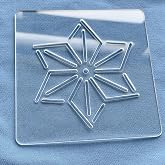 Acrylic Sashiko Stencil, Embroidery Pattern Template, Quilting Stencil Tool, 12 x 12cm (Pattern F)