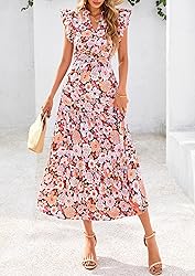 PRETTYGARDEN Women's 2025 Summer Floral Midi Dress
