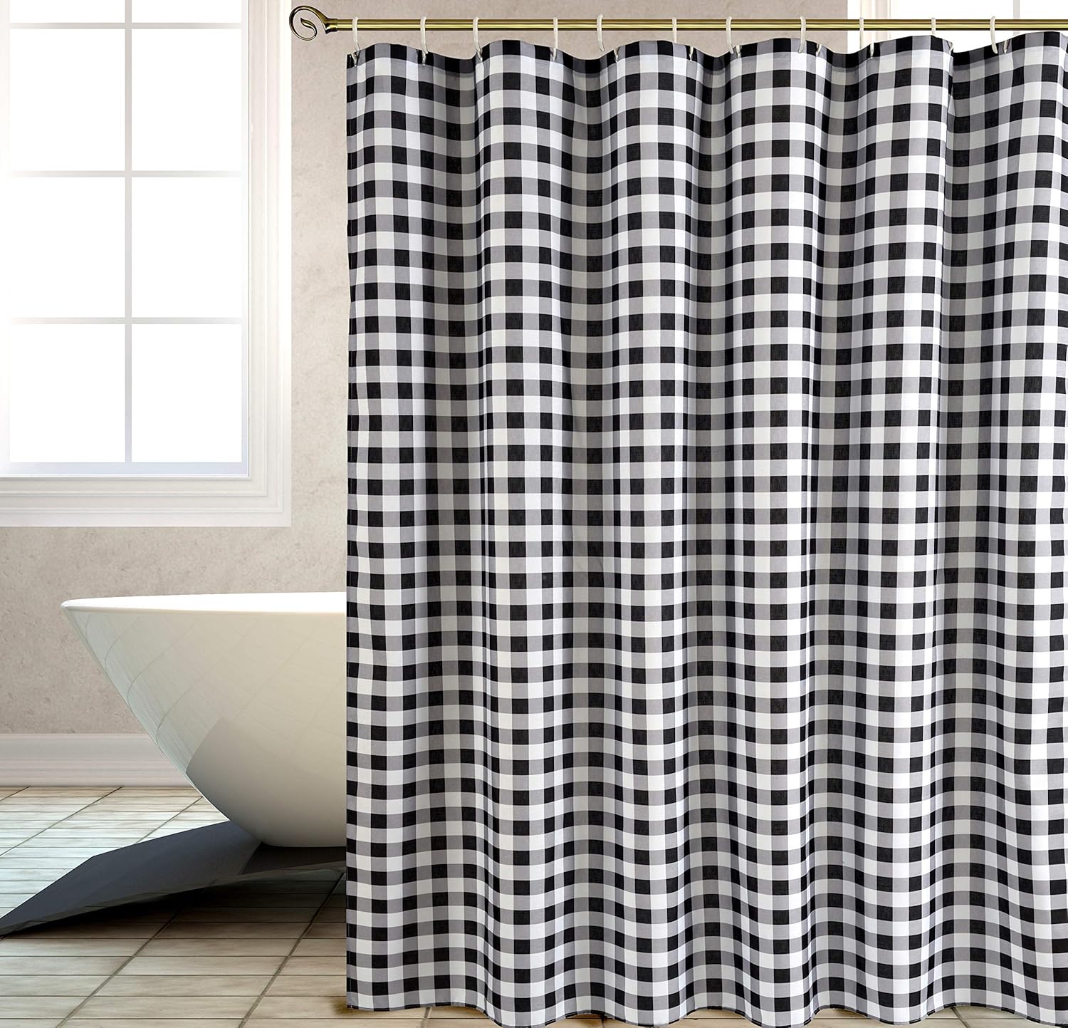Amazon Com Biscaynebay Textured Fabric Shower Curtains Printed