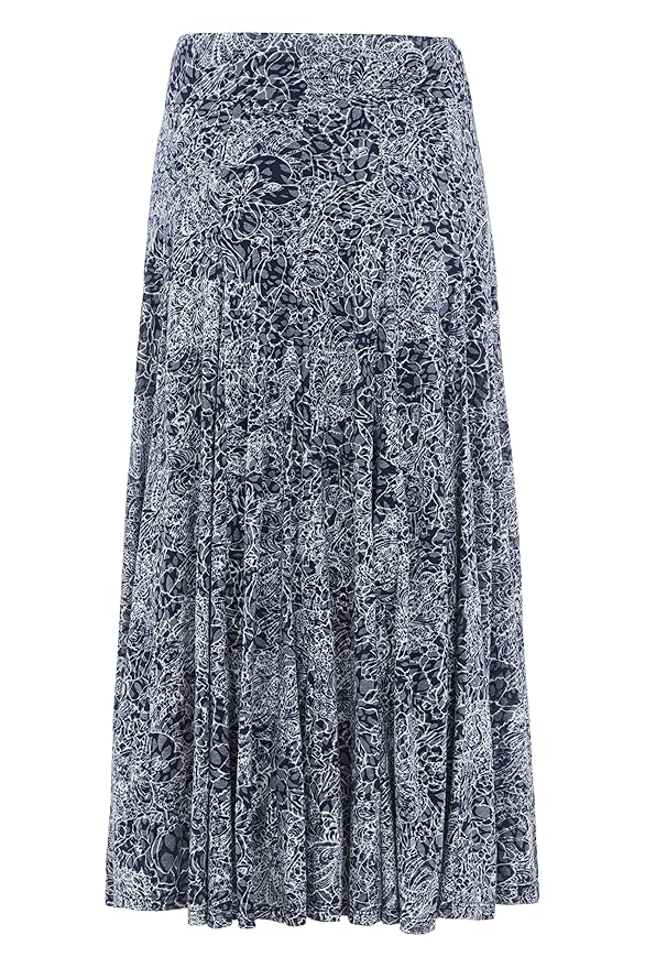 Roman Originals Women's Floral Burnout Maxi Long Straight Skirt