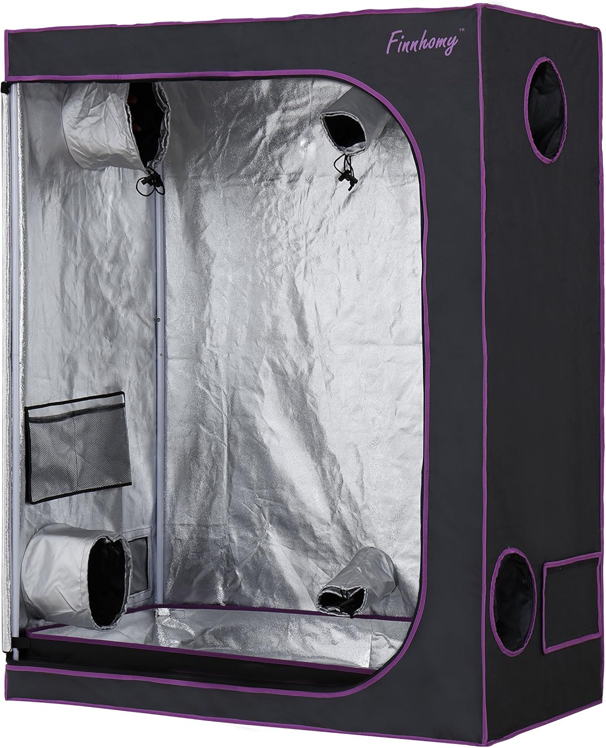 Finnhomy Grow Tent (48"x 24"x 60") 600 D Mylar Hydroponic