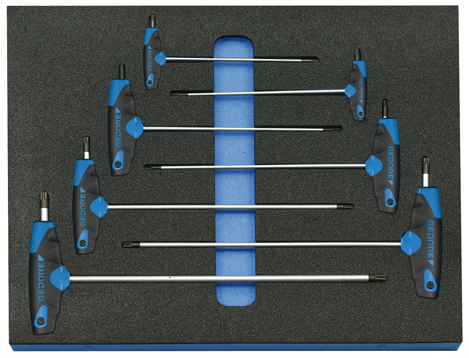 Gedore 2005 CT2-43 KTX Hexagon Allen Key Set in 2/4 CT Tool Module, 7 pcs