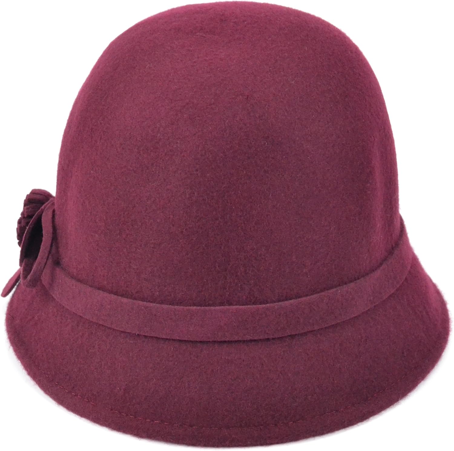 burgundy cloche hat