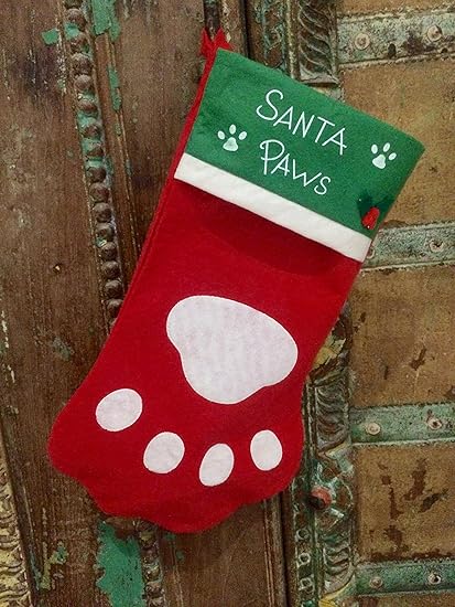 Immagini Zampa Natale.La Zampa Verde Calza Di Natale Cane Amazon It Prodotti Per Animali Domestici