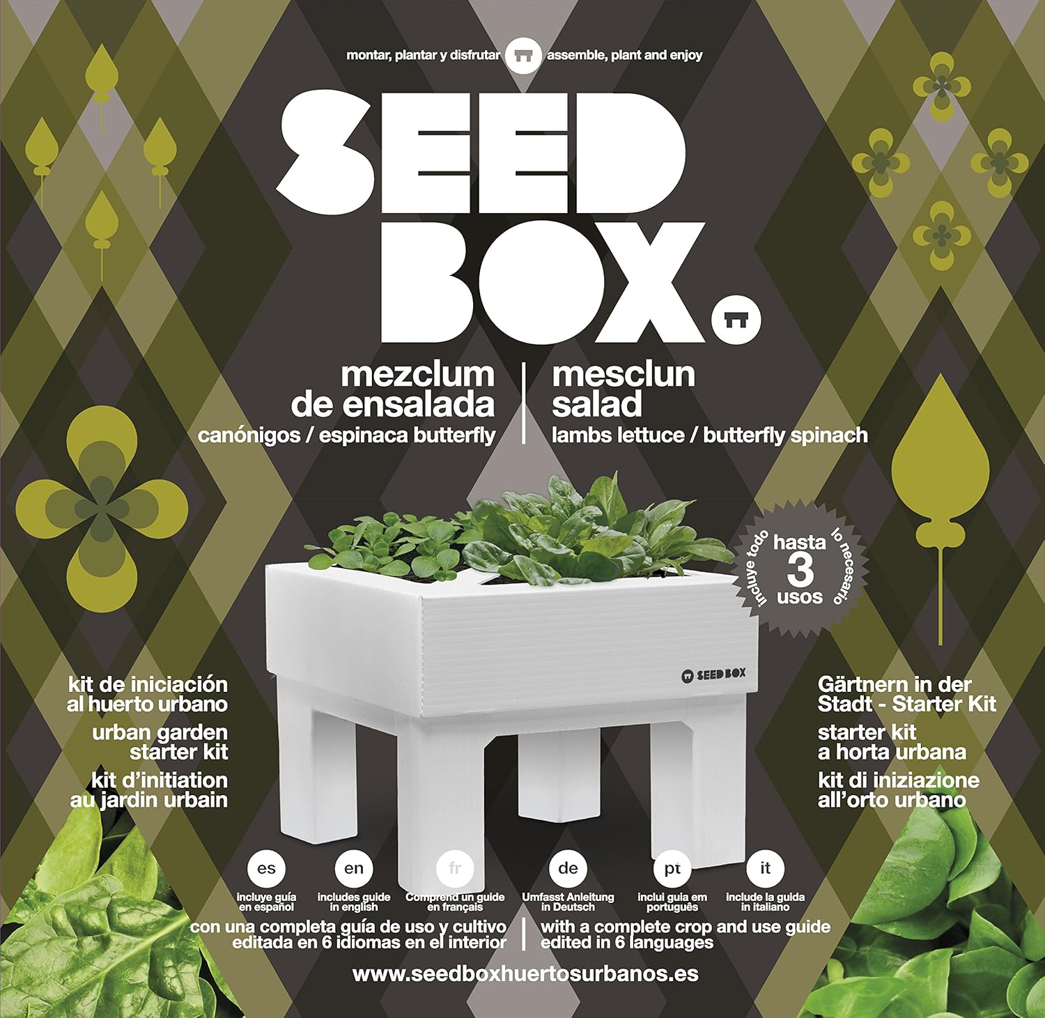 SeedBox SBCOME - Huerto Urbano de canónigos y Espinacas (Colección ...