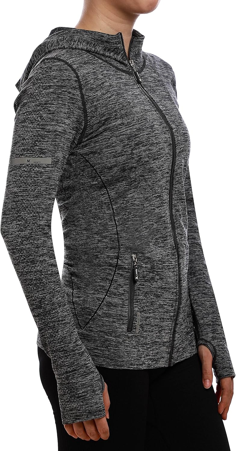 Belloo Laufjacke Damen voll Zip atmungsaktiv Langarm Funktionsshirt