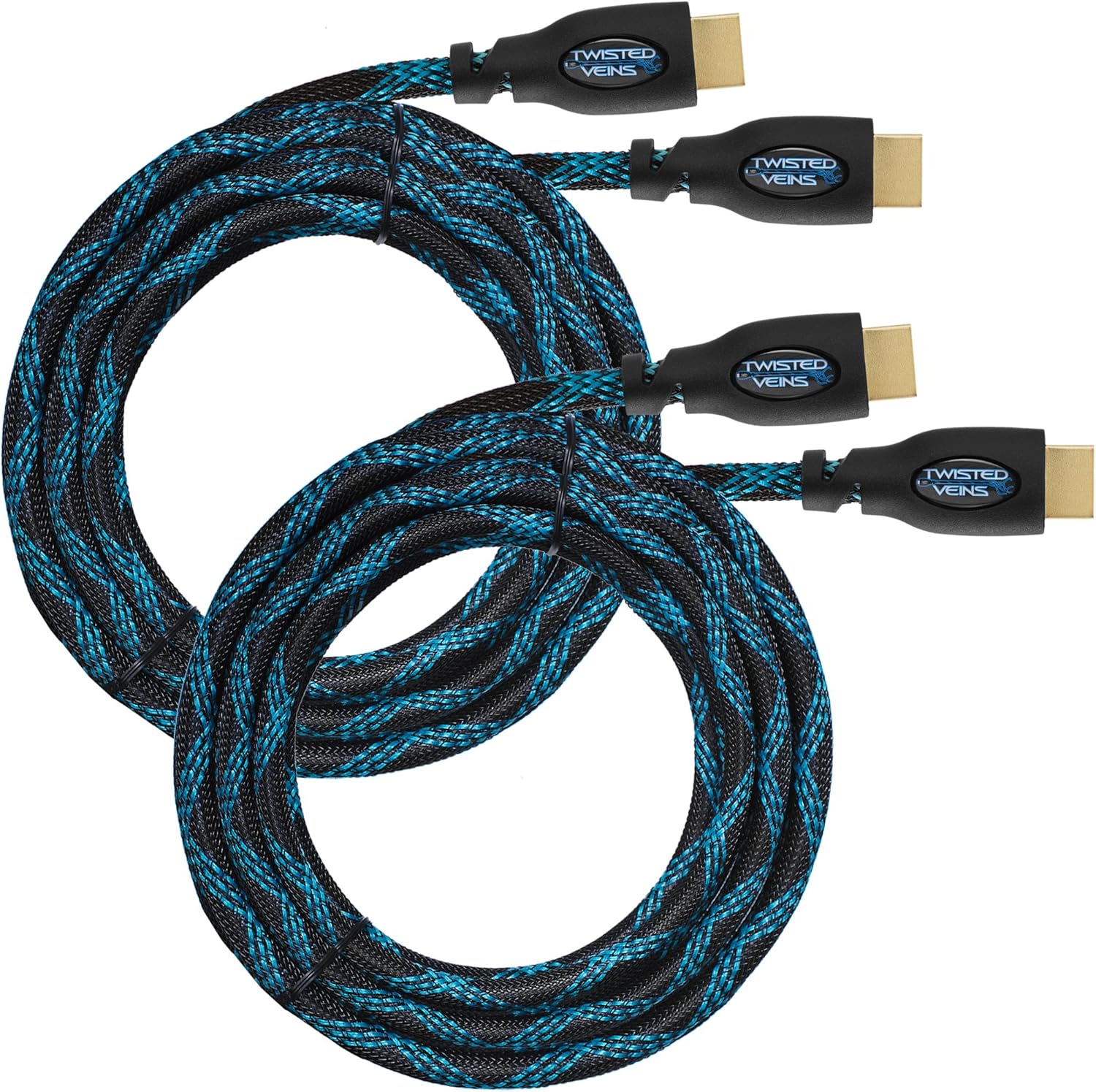Twisted Veins 2ACHB10M HDMI Cable. m 10 (10 meters) Premium HDMI Cord Type High Speed with Ethernet. 2-Pack. Supports HDMI 2.0b 4K 60hz HDR on Most Devices (4K 30hz on Some Devices) - Image 3