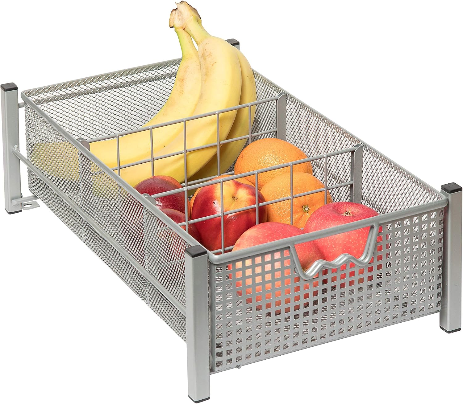 Contenitore Sottolavello A 2 Livelli 40x22x30.5 Cm - Mensola Portaspezie Con Cassetti E Ganci - Organizer In Plastica ABS