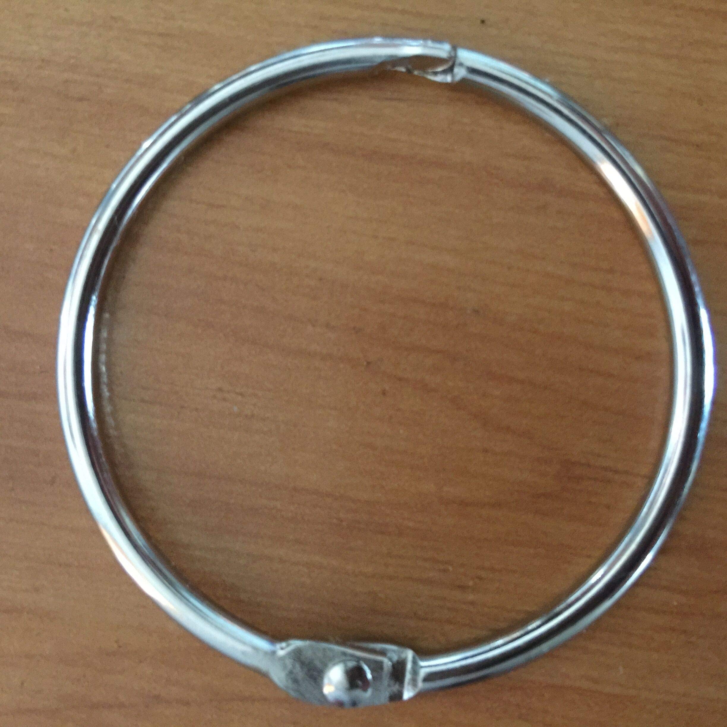 Loose Leaf Binder Rings Book Ring（15 Pack）Large 2 3/4 Inch Diameter Nickel Plated Silver