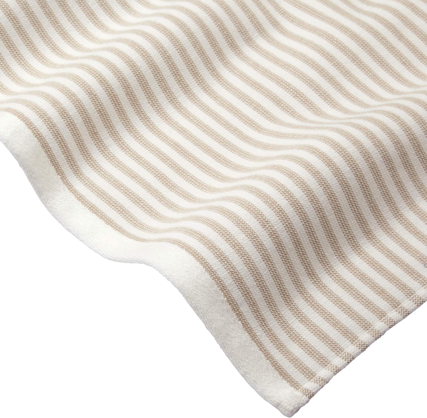  Brand – Stone & Beam Casual Striped 100% Cotton Bath Towel, Hand Towel, and Washcloth, Tan and White: Home & Kitchen