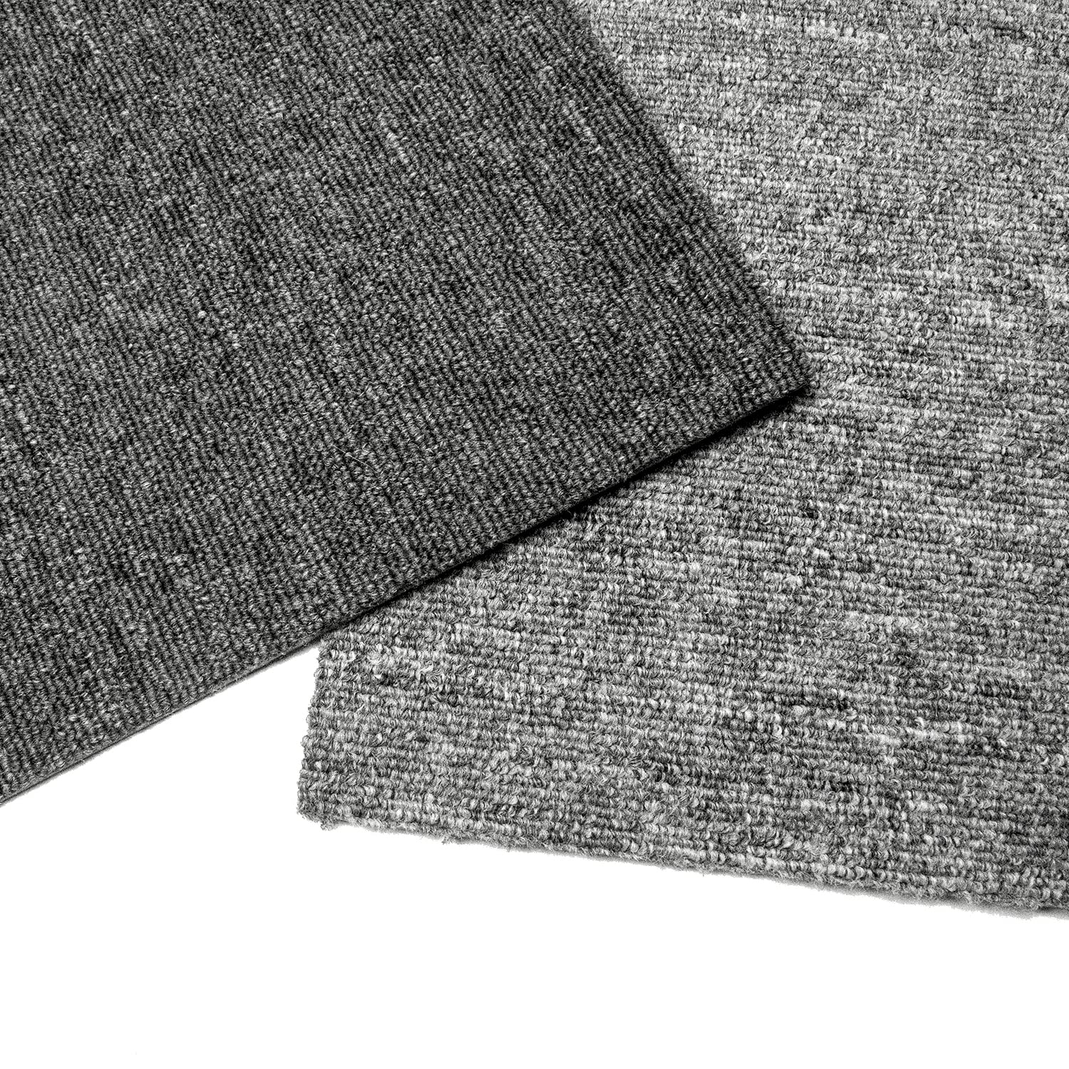 uyoyous Pack of 20 Carpet Tiles 50 x 50 cm Durable with Adhesive Patch for All Areas Home Office Bedroom Non-Slip Dark Grey 5㎡