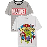 Amazon Essentials Boy's Disney Star Wars Marvel Short-Sleeve T-Shirts