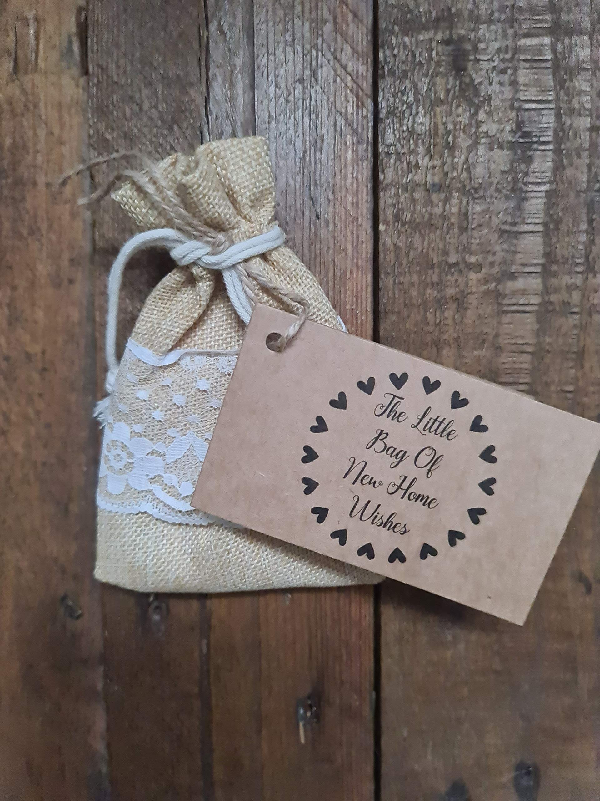 The Little Bag of New Home Wishes - Unusual and Touching Alternative to A New Home Card - New Home Present - Gift for Someone Moving Home or Buying Their First Home