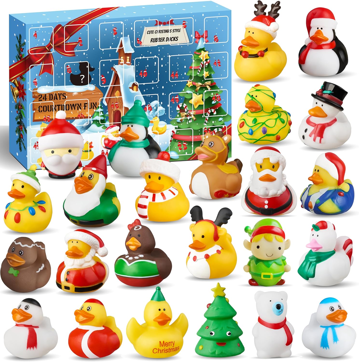 Advent Calendars - Rubber Duck Advent Calendar 2023, Christmas Ducks Bath Toys Advent Calendar for Kids, Rubber Duckie for Jeep Ducking, Advent Calendars, Toddler, Baby, Girls, Boys, Adult, Kids Advent Calendar 2023