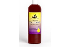 H&B OILS CENTER CO. Lecithin Soy Unbleached Fluid Liquid Emulsifier Emollient Stabilizer Pure 16 oz