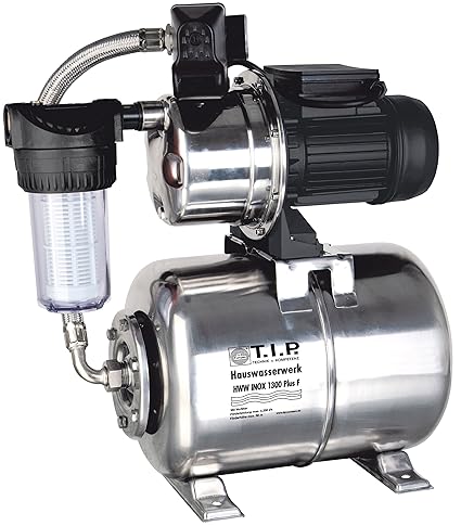 T.I.P. 31155 Hauswasserwerk HWW Inox 1300 Plus F Edelstahl mit Vorfilter