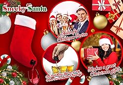 Sneeky Santas Wine Stocking Flask - Christmas