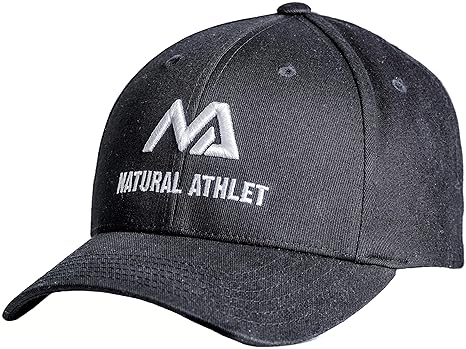 Natural Athlet Herren Basecap - Snapback Cap - Männer Freizeit Kappe verstellbar für Fitness, Sport, Gym & Training