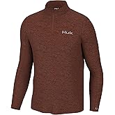 HUK MEN Coldfront Heather Pullover, Fishing 1/4 Zip for Men