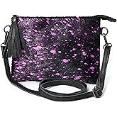 Merbaa cowhide and hair on Pouch bag Genuine cowhide hair on small crossbody Bag with adjustable detachable strap