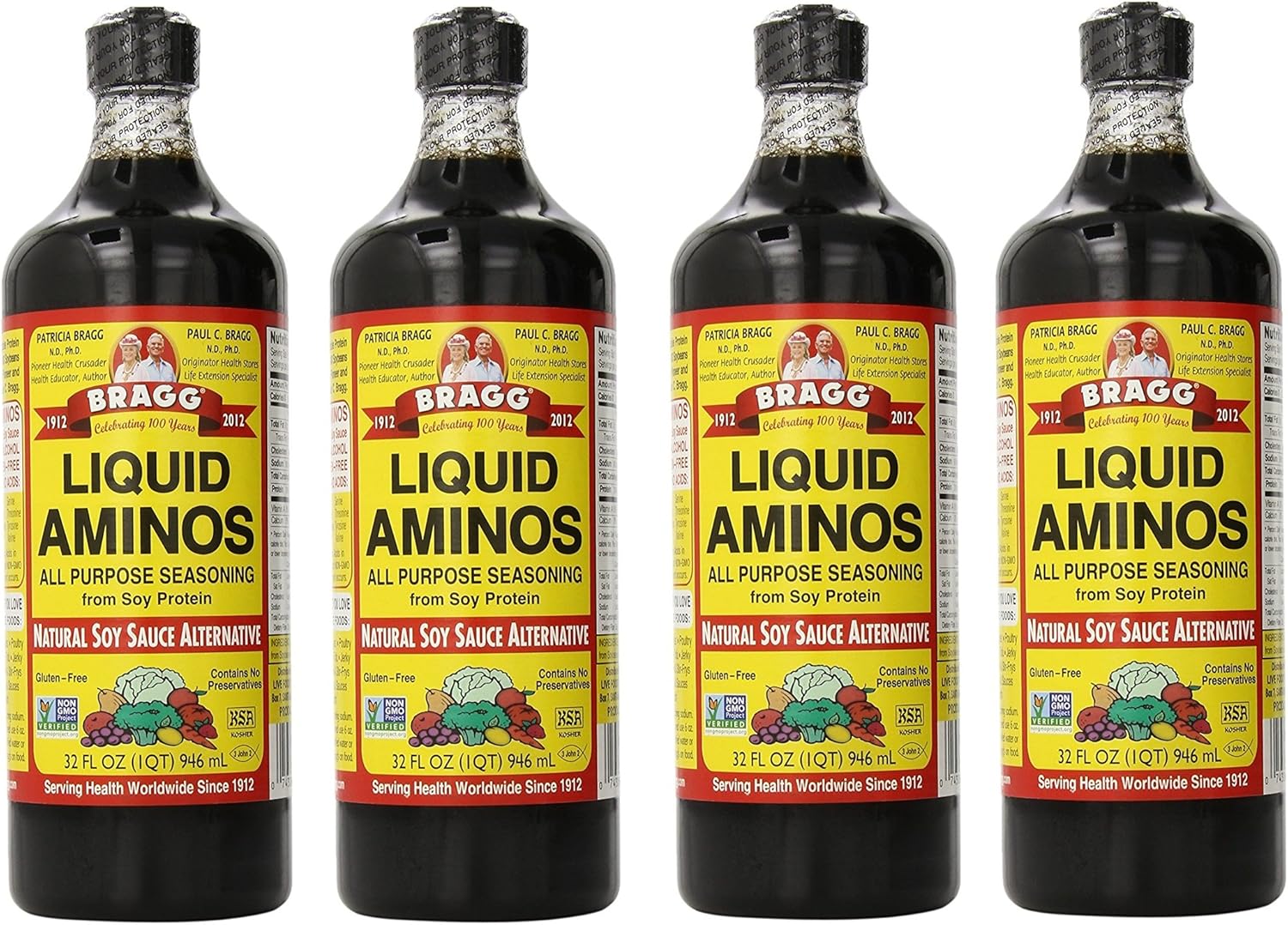 Bragg Liquid Aminos, All Purpose Seasoning rKNAJM, 4Pack (32 oz) Home & Kitchen