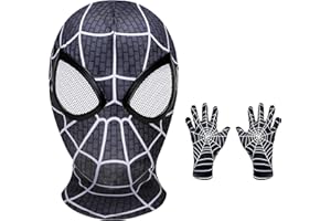 LUOHAS Halloween Mask with Gloves Role Play Costumes Mask for Adult Kids Elastic Fabric