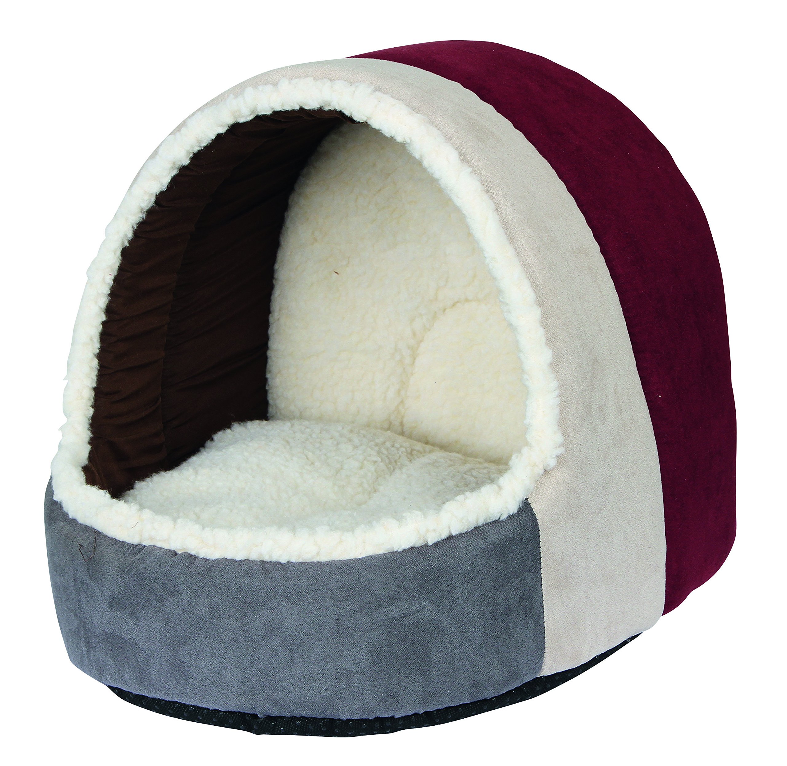 Kerbl Snugly Cave Amelie Suede Look, 35 x 33 x 32 cm, Bordeaux/ Anthracite