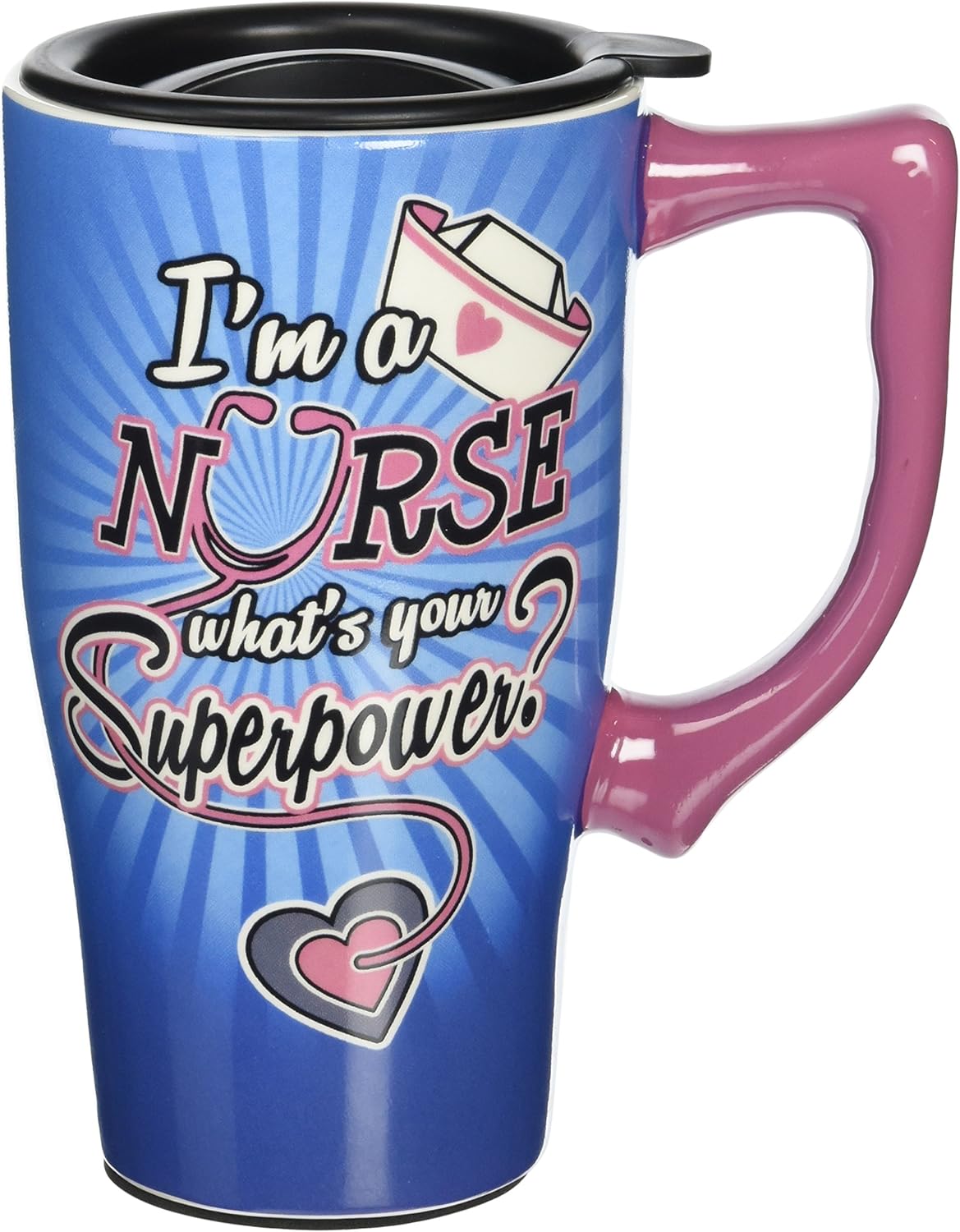 Amazon Com Spoontiques Nurse Travel Mug 16 Ounces Multicolor Kitchen Dining